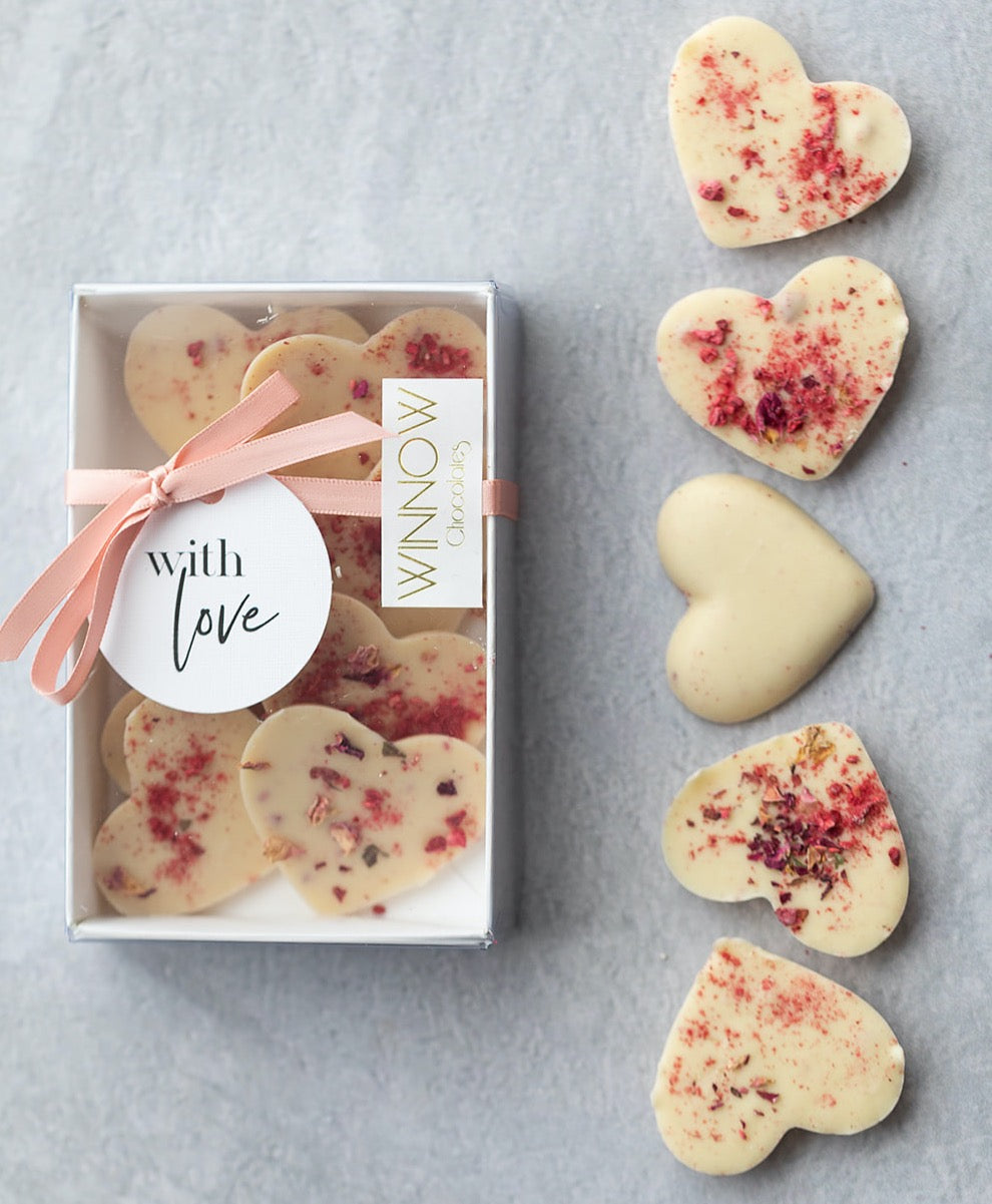 With love - Raspberry & Rose Petal Hearts image 0