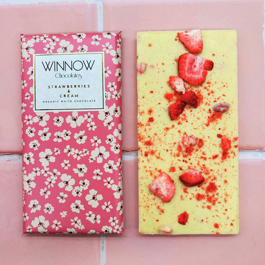 Strawberries & Cream - Organic White Chocolate image 0