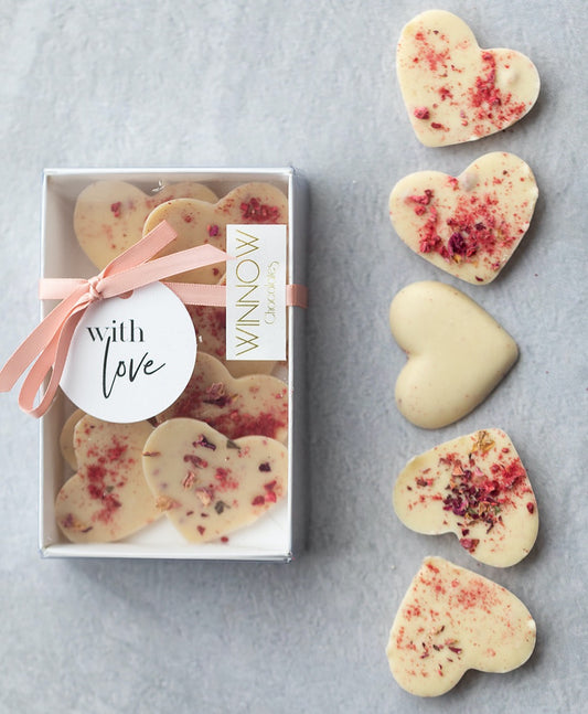 With love - Raspberry & Rose Petal Hearts image 0